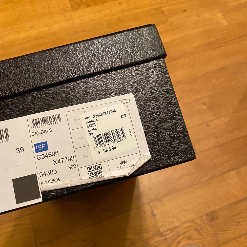 Chanel Black New Kid Suede 19p Strappy Chain Heels - Picture 6 of 9